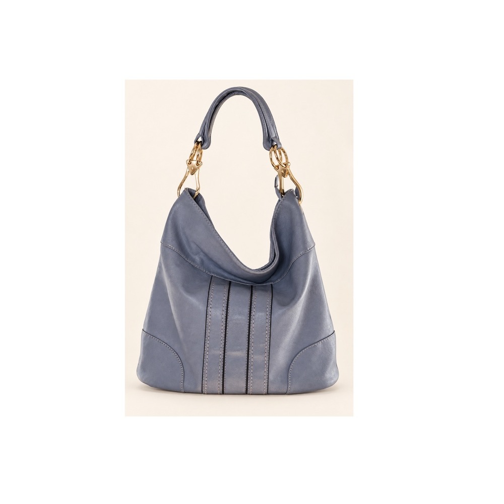 B.LUSH Vegan Leather Large 2 Compartment Purse Bag‎ Dusty Soft Purple